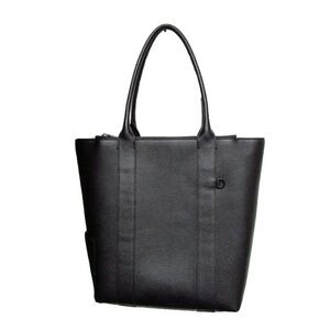 Dagne Dover Leather Charlie Tote Commuter Bag in Onyx